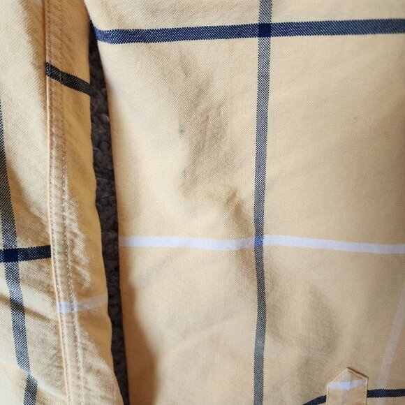 VTG Panhandle Slim Rough Stock Yellow Plaid Long Sleeve Button Down Shirt Size L - Picture 9 of 14